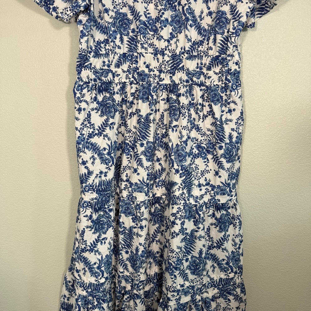 Anthropologie The Somerset Maxi Dress Blue and White Maxi Dress - Picture 10 of 15